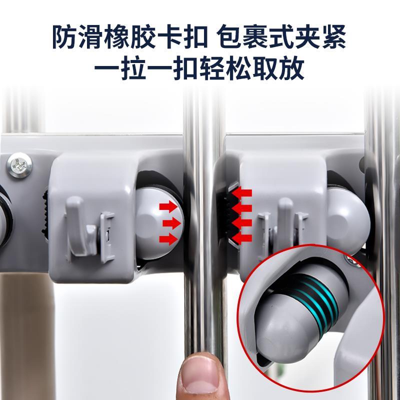 可移动落地不锈钢拖把架置物架扫把学校工厂阳台卫生清洁工具收纳