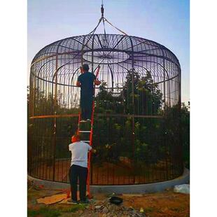 铁超大孔雀鸟笼方形婚礼装饰道具鸟笼展示户外大型大鸟笼