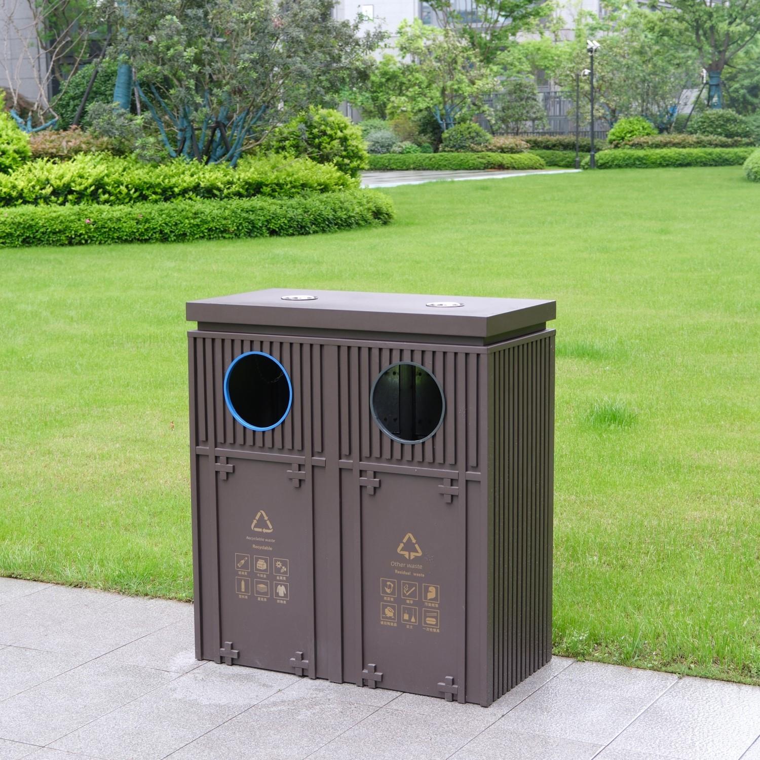 户外垃圾桶不锈钢果皮箱公园垃圾箱街道景区室外彷古分类小区环卫