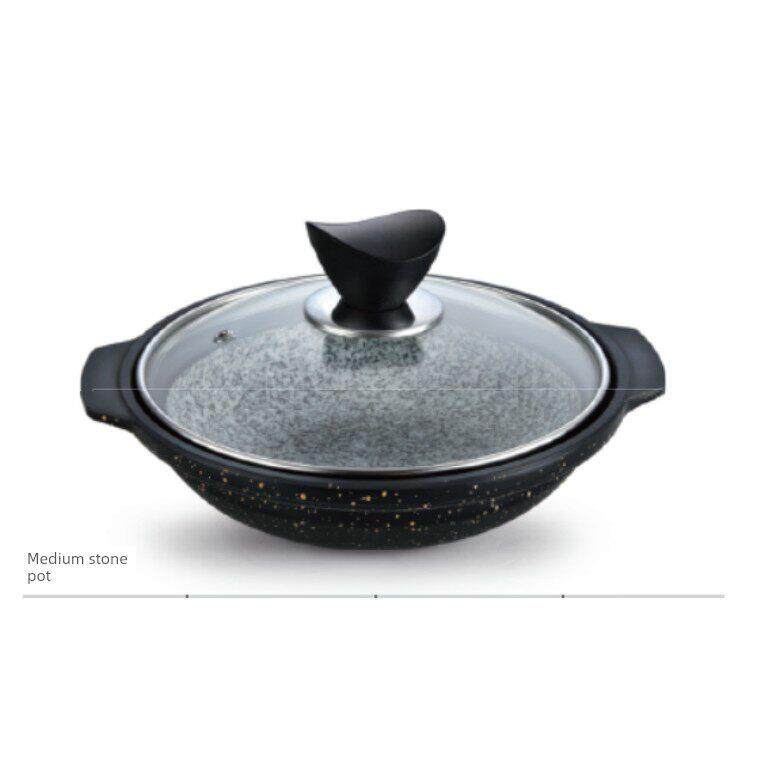 三聪石锅鱼专用石锅抗裂高温咕噜鱼焖锅啵啵鱼石锅电陶炉燃气通用