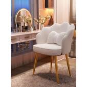 化妆椅子轻奢女生卧室简约现代梳妆台凳子靠背网红ins美甲花瓣椅