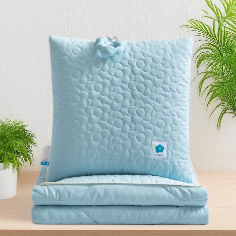 汽车全棉靠枕纯棉抱枕被子两用车载折叠靠垫沙发办公室午睡空调被