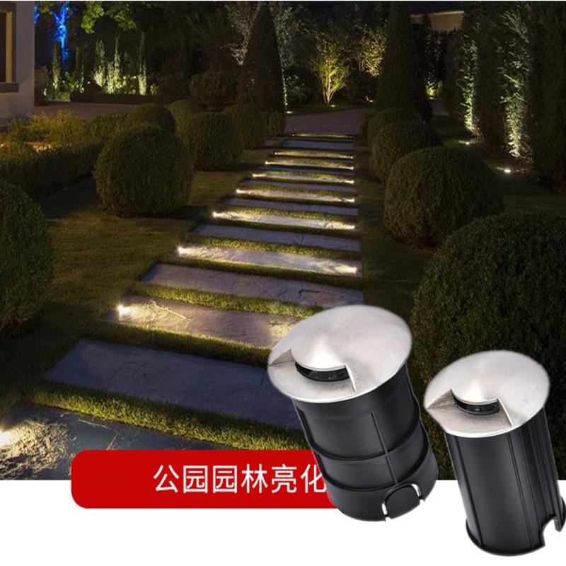 led侧发光埋地灯1W户外防水不锈钢地灯嵌入式墙角楼梯台阶踏步灯