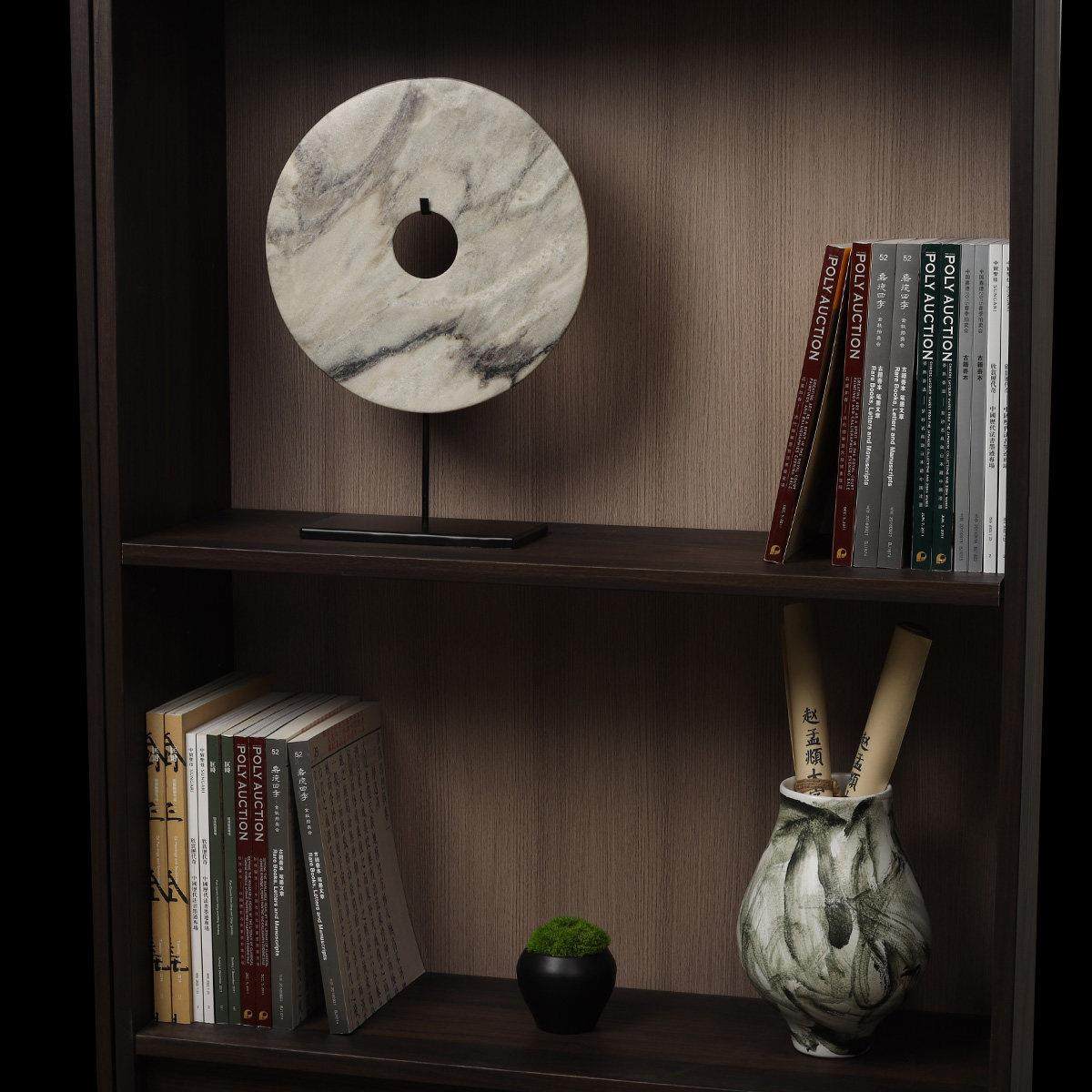 现代新中式样板间售楼处会所书房书柜软装银箔花器书籍装饰品摆件,家居饰品,装饰摆件,淘宝优惠券,粉丝福利购,淘宝优惠卷