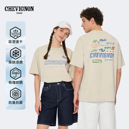 CHEVIGNON潮流复古赛车风短袖T恤