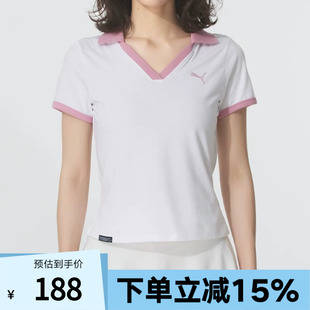 POLO衫 上衣翻领短袖 PUMA彪马女装 休闲运动半袖 T恤 692774