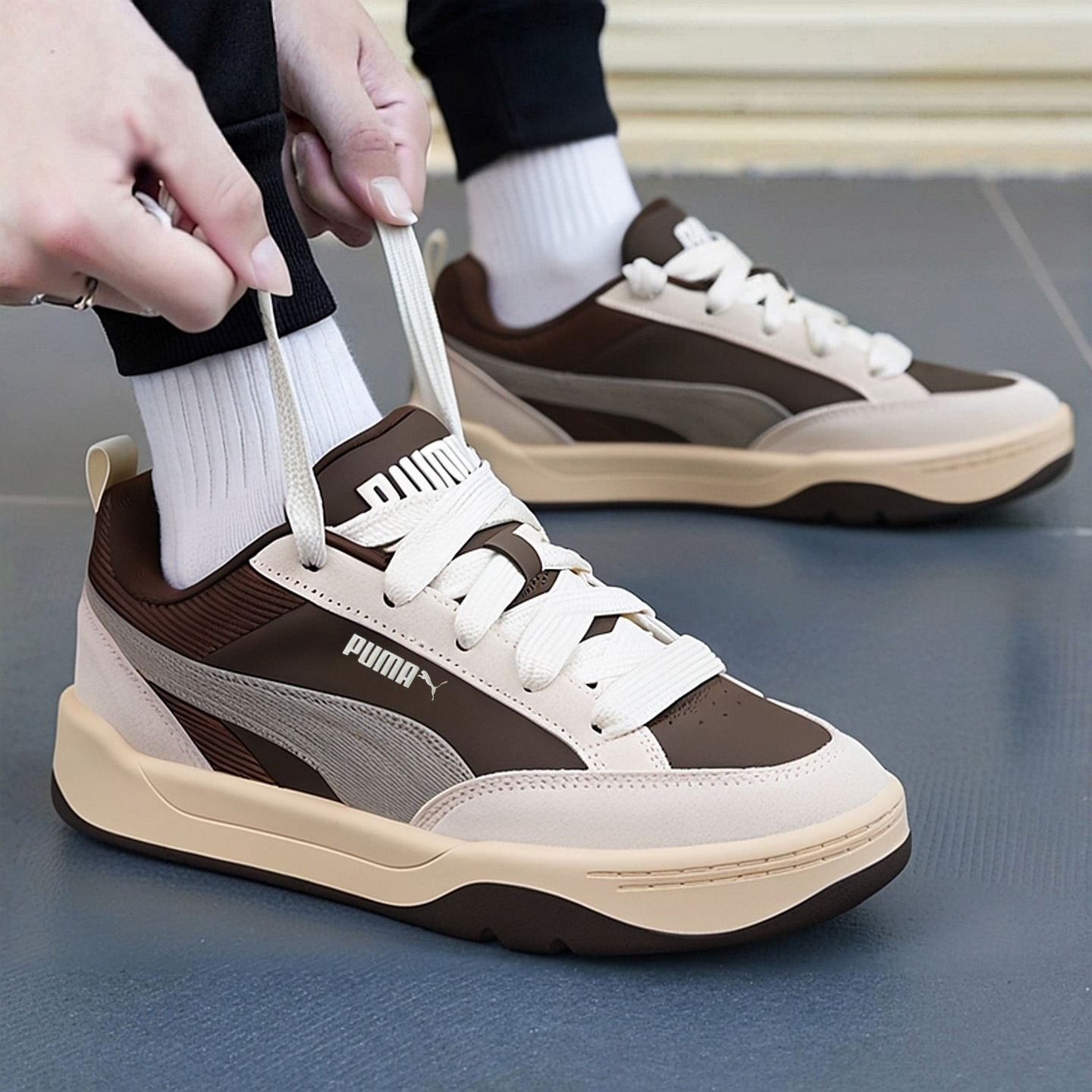 Puma彪马男女鞋情侣复古低帮运动舒适透气休闲板鞋 405264-02