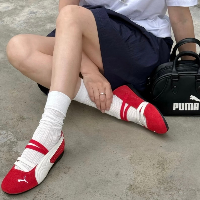 PUMA彪马运动风芭蕾鞋薄底鞋玛丽珍鞋女子休闲鞋 SPEEDCA