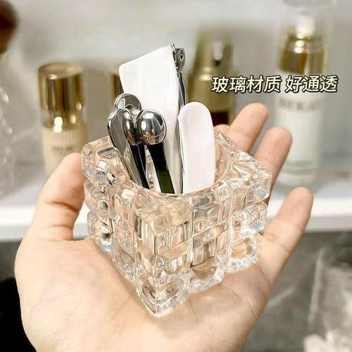 面膜勺子固定器面霜挖取勺玻璃镜