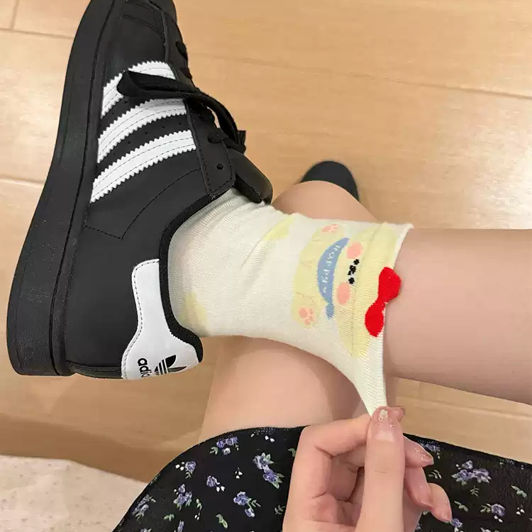 袜子女春夏日系可爱熊猫小狗学院