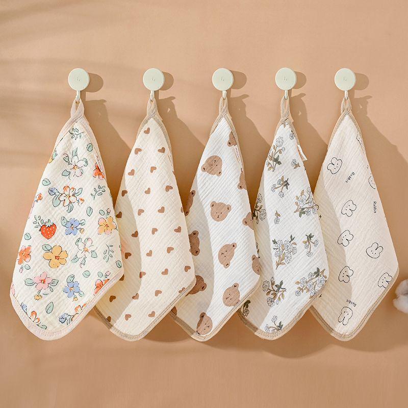 婴儿毛巾纱布小方巾儿童新生儿口水巾宝宝初生儿洗脸面巾柔软L