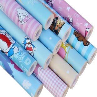 热销主卧墙纸床头床围卡通儿童房背景出租屋室内墙贴纸自粘卧室温