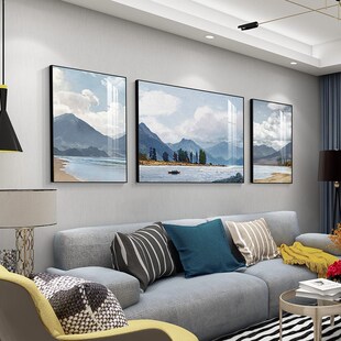 热销北欧墙画客厅挂画风景山水画抽象简约现代装饰画沙发背景墙三