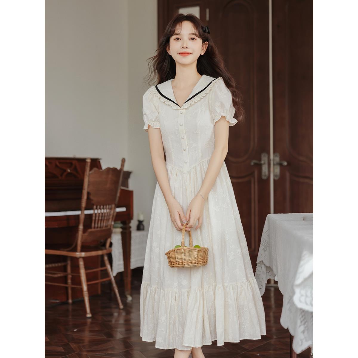 青少年法式学院风连衣裙20