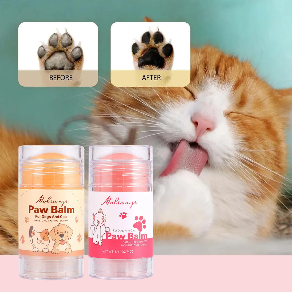 【外贸跨境】猫狗爪子护理棒宠物脚掌滋润防干裂软化脚掌护爪膏