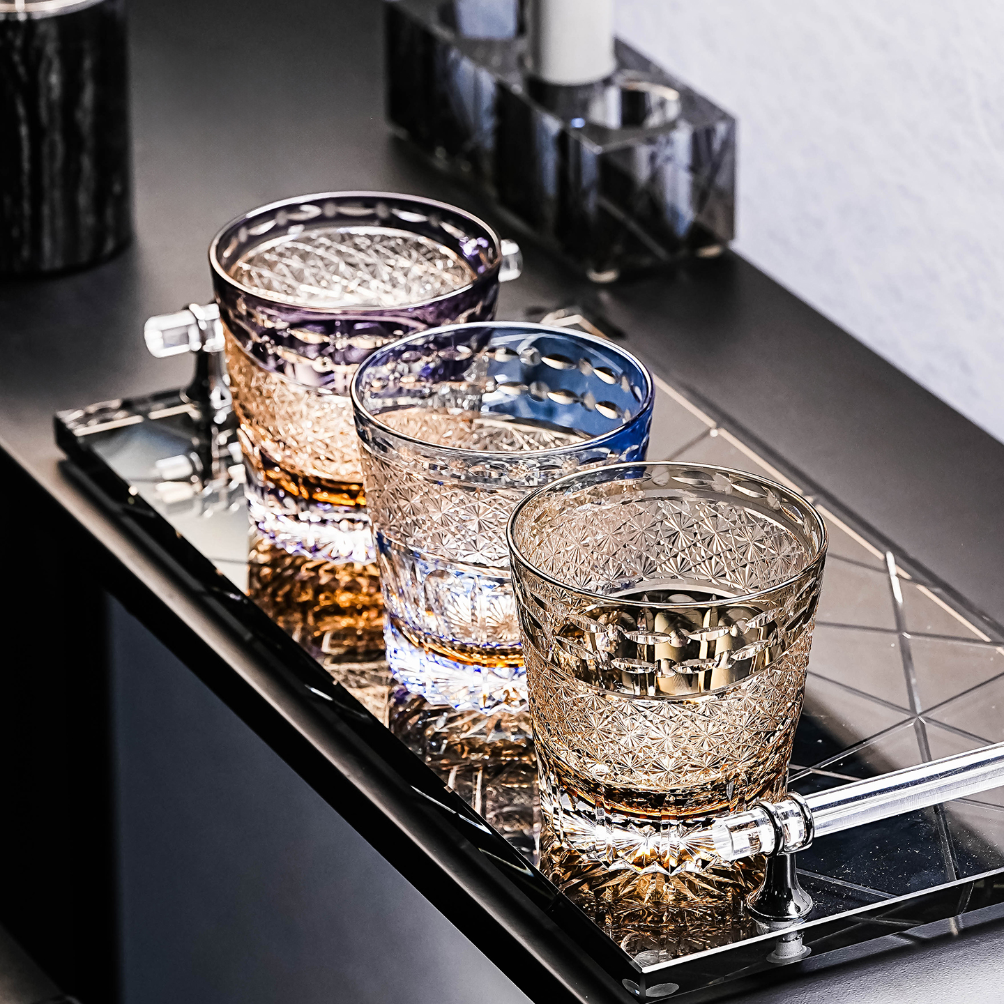 卫生间浴室奢华水晶玻璃情侣对杯