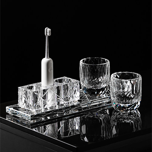摩登加法高档水晶法式新款牙刷架