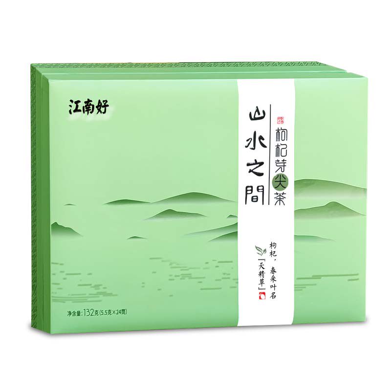 江南好宁夏枸杞芽尖茶嫩芽小罐鲜绿茶香甜好喝精美礼盒132克