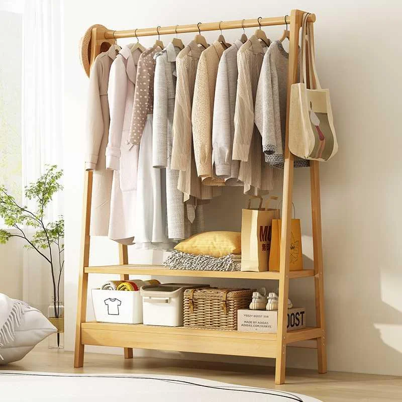 挂衣架落地名宿房间立式晾衣架多功卧室能简易置物衣帽架小型