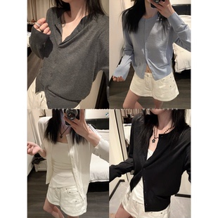 MMUIICHAN 给大家用来简单搭配的基础款开衫 百搭春夏桑蚕丝开衫