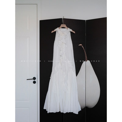 MMUIICHAN 贵贵裙 超公主 多层花边美丽优雅让人沦陷的白色连衣裙