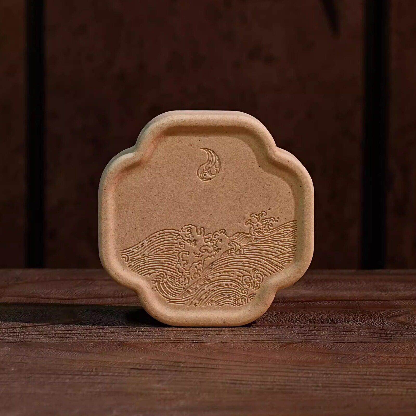 《北冥壶承》吸水干泡台茶道茶盘粗陶手工家用高端古风茶具茶器