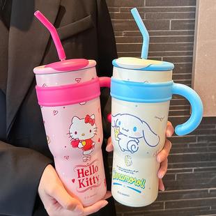 水杯大容量吸管杯女生保温杯保冷咖啡杯新款 夏季 高颜值可爱冰霸杯