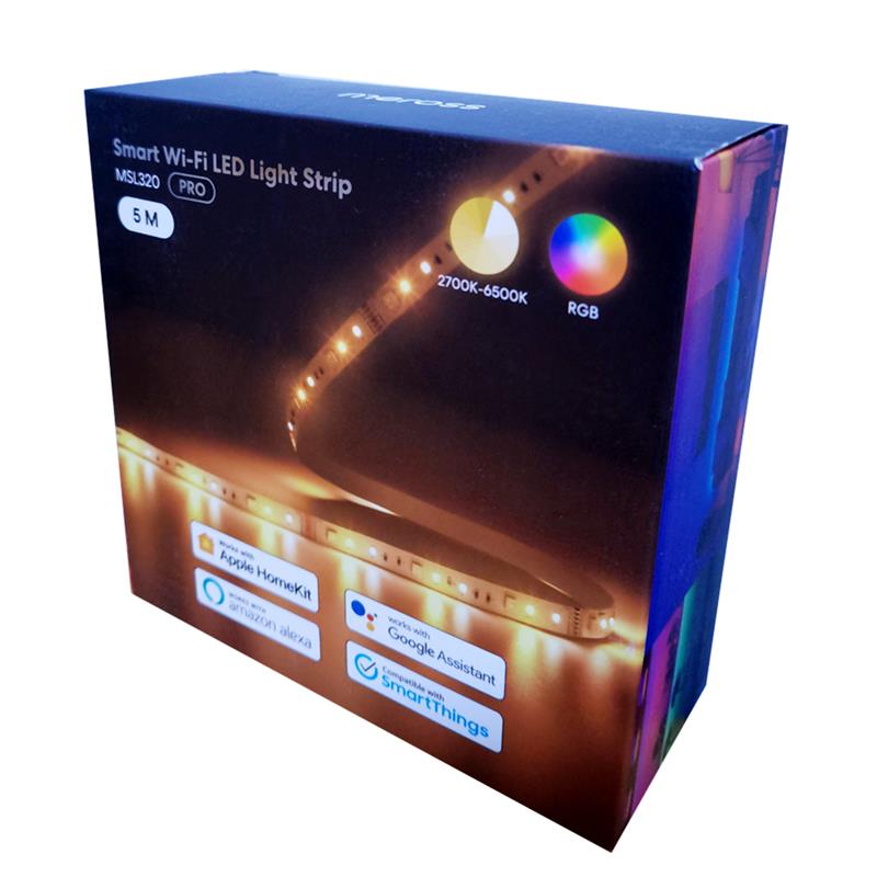 HomeKit 智能RGB彩色灯带无极调光Siri遥控暖白LED灯条自粘卡扣