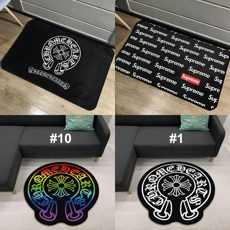 ins潮牌虎头卧室家用客厅厕所防滑吸水门垫圆形转椅地毯地垫定制