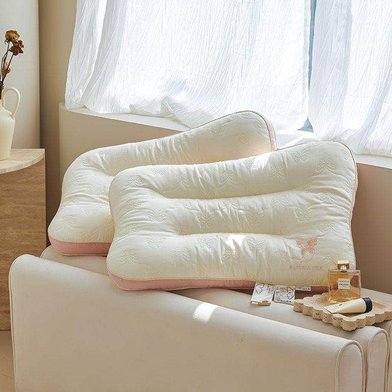 蚕丝蛋白羽丝护颈枕头护颈椎助睡眠枕芯一对装单祇装学生宿舍单人,床上用品,枕头/枕芯,淘宝优惠券,粉丝福利购,淘宝优惠卷