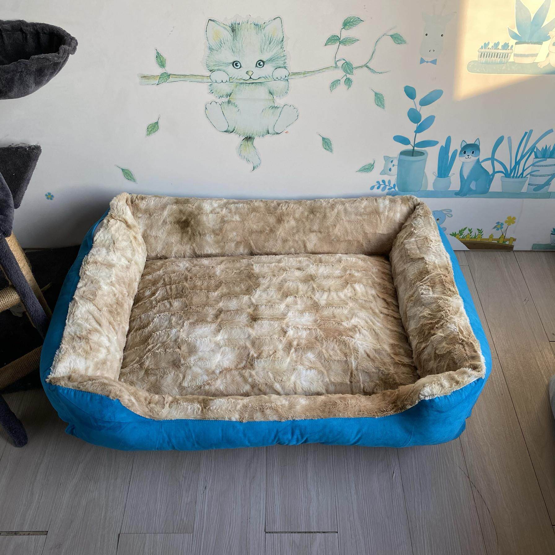 大型狗犬麂皮 牛津可拆洗狗窝猫窝不粘毛耐抓咬超级大厚