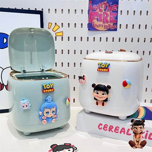 儿童桌面垃圾桶哪咤可爱迷你小创意家用双层加厚高颜值纸篓客厅