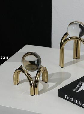 现代简约水晶工艺品设计师样板间客厅书房风水摆件入口茶桌摆件