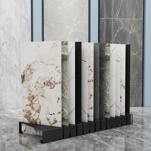 瓷砖展示架木纹砖壁砖色板架石材样品插架木地板展架斜插式加厚款