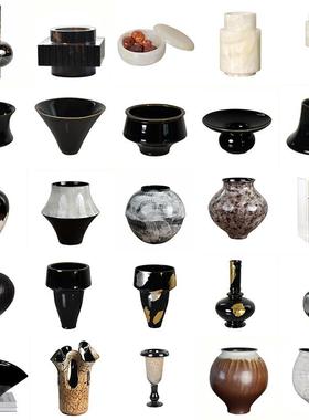 新中国风景德镇陶瓷手绘花瓶饰品样板房装修房子豪华餐厅入口配件