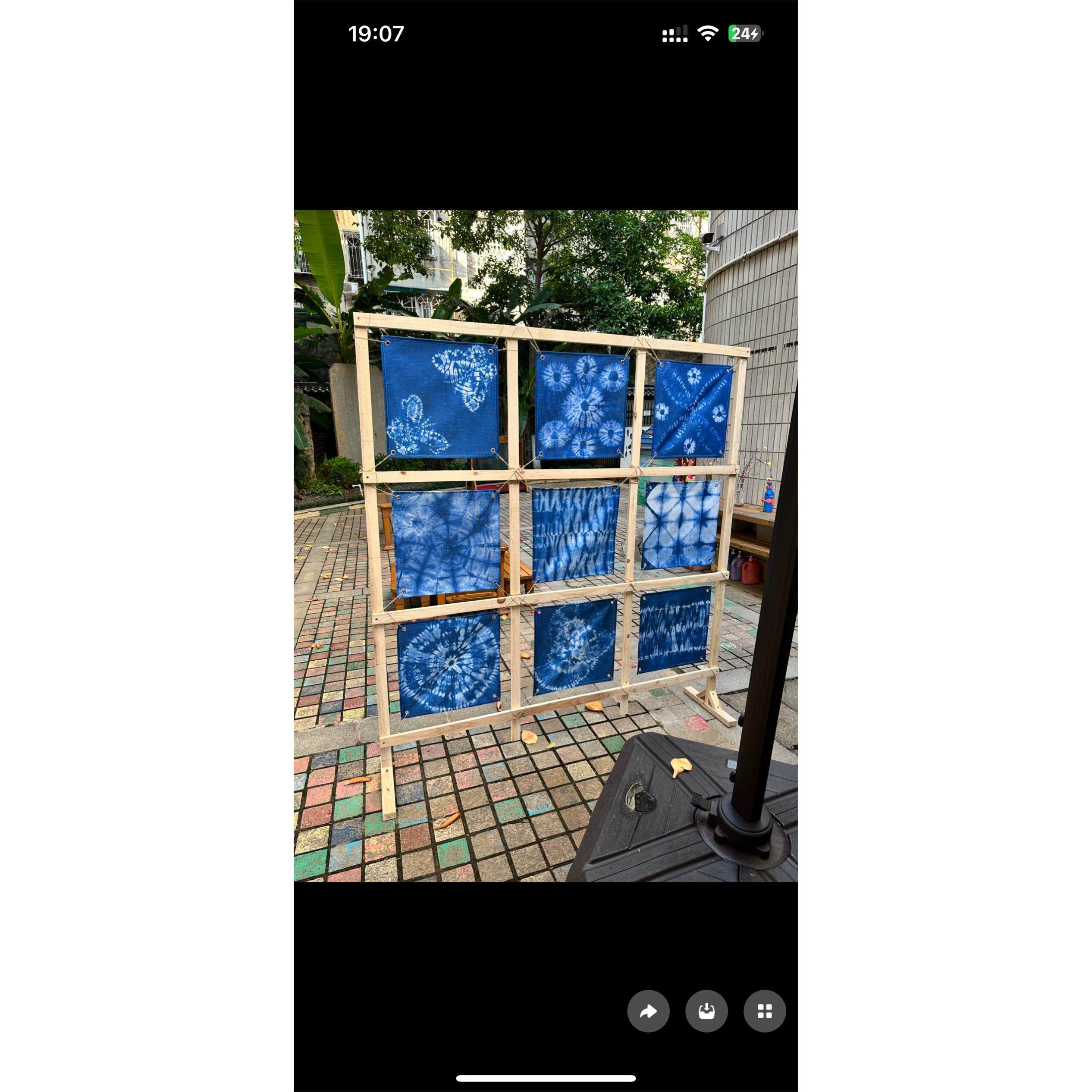 实木网格展示架画展画室幼儿园作品展示架美术展览架移动户内展架