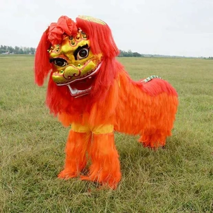 舞龙舞狮狮头舞狮子道具北狮道具南狮北狮笑脸牦牛毛北京狮子头