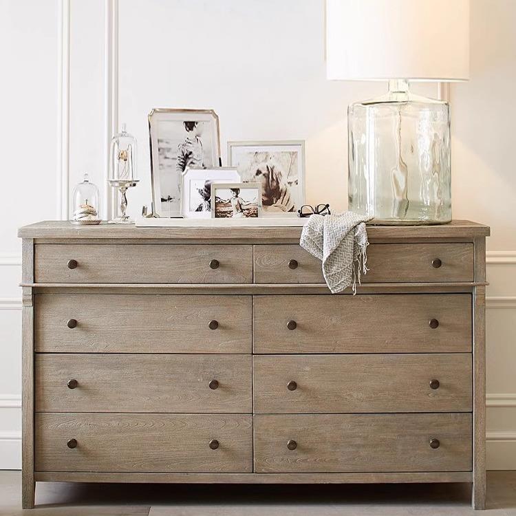 美式复古乡村斗柜实木五斗柜客厅储物柜卧室多层餐边柜阳台收纳柜