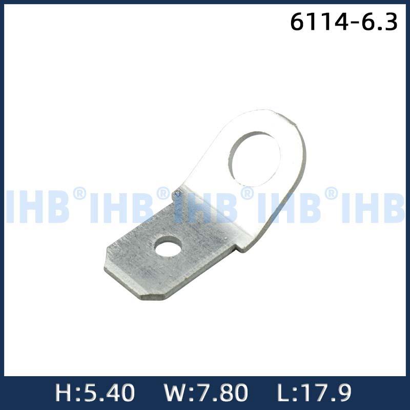 6114-6.3连接器插簧插片镀锡对插公母连绕端子接线端子