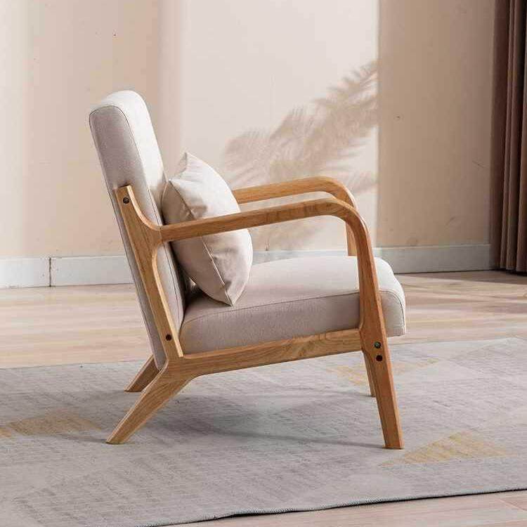 小户型北欧客厅卧室单人休闲原木单椅子阳台日式实木懒人小沙发椅,3C数码配件,USB灯,淘宝优惠券,粉丝福利购,淘宝优惠卷