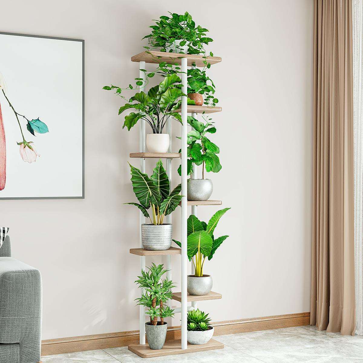 欧式铁艺置物架子大厅室内客厅户外园艺多层落地式阳台花架