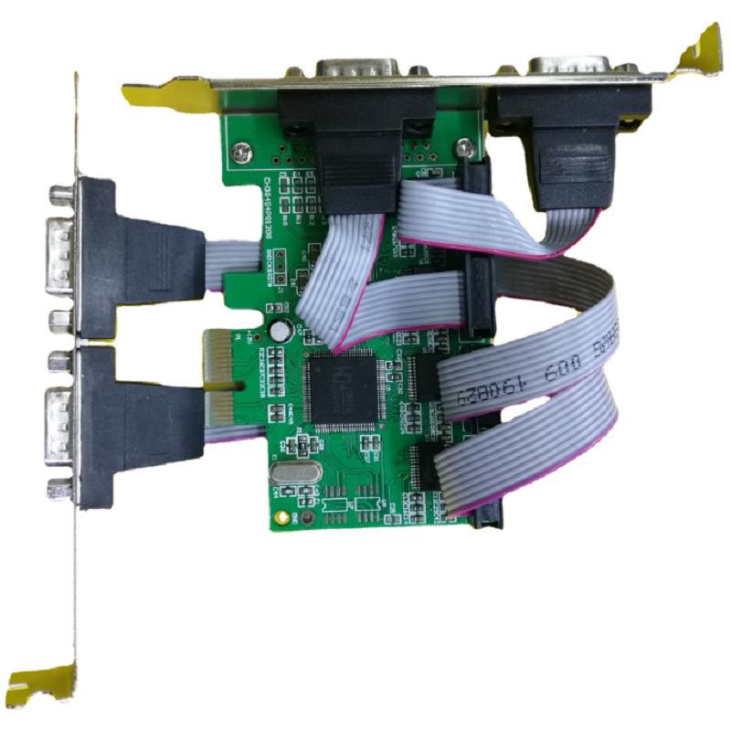 跨境台式机PCI-E串口卡DB9针RS232接口4口扩展卡WCH384芯片