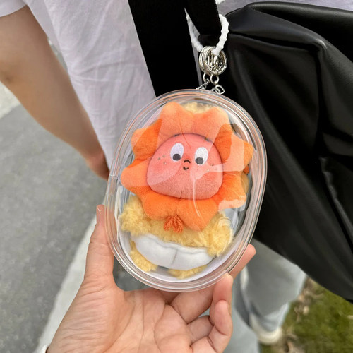 泡泡玛特星星人防尘娃娃毛绒公仔挂件遛娃包保护套10cm13娃包收纳