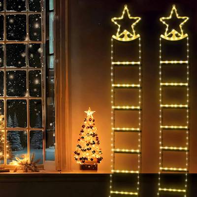 新款圣星星楼梯灯楼节日装饰彩诞FBW灯户外水l防ed梯灯串