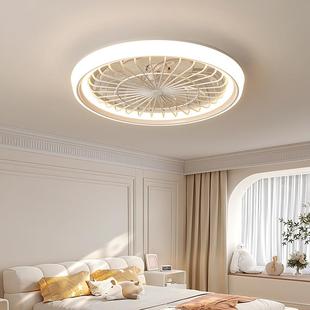 卧室灯创个性 房间电扇扇 圆形259可摇头风灯极简护眼202意5年新款
