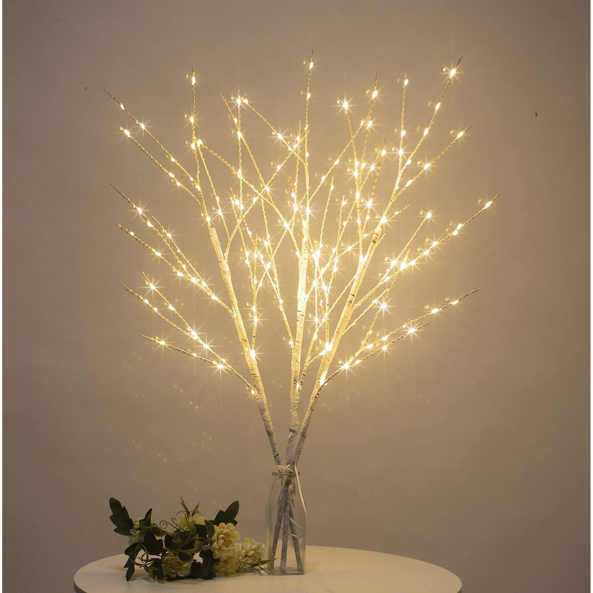 跨境白桦树灯LED圣诞树仿真树灯80cm高 birch tree lights