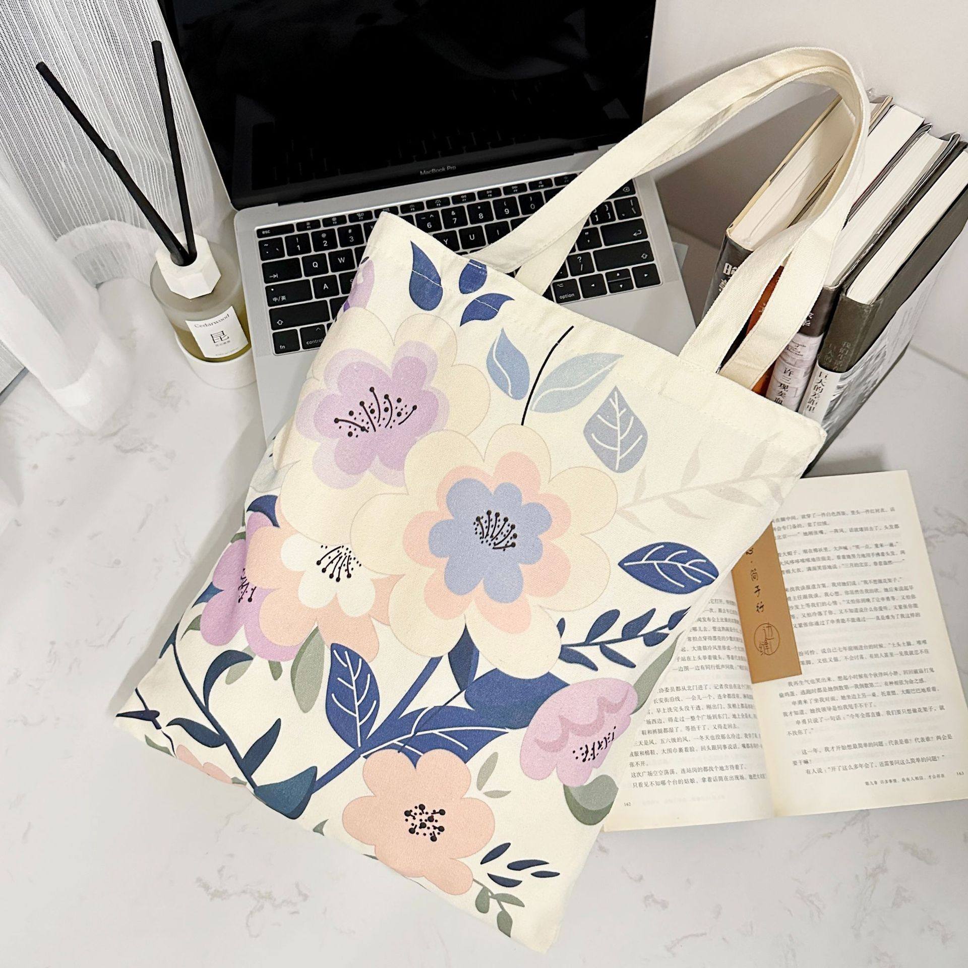 民族风简约花朵帆布包学生复古单肩背包女古风清新百搭帆布手提袋,收纳整理,购物袋/环保袋/帆布袋,淘宝优惠券,粉丝福利购,淘宝优惠卷