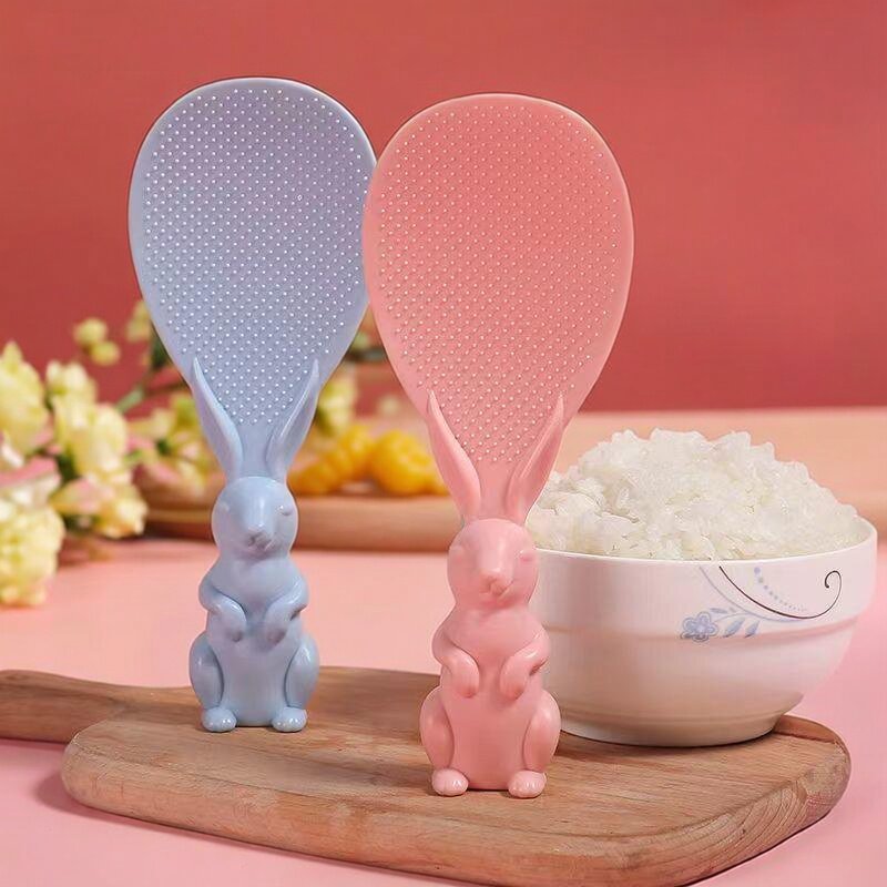 高颜值卡通防滑厨房加厚汤勺不粘锅电饭煲可爱饭铲子吃饭小兔子