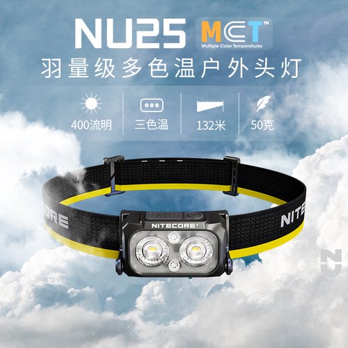 奈特科尔NU25MCT轻量级头灯