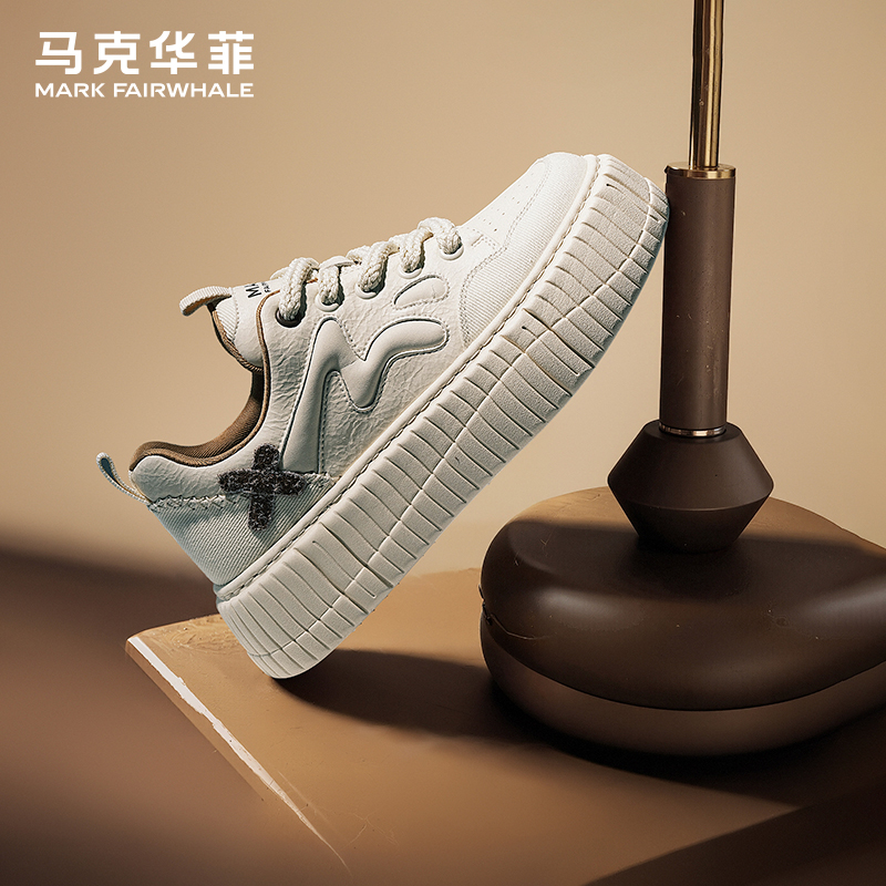 马克华菲官方男鞋2025夏季新款潮流板鞋百搭运动透气休闲鞋曜石黑